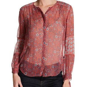 Rebecca Taylor Amanda Top Floral Pink Print - sz 0